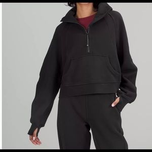 Scuba oversized funnel neck half zip sweatshirt
